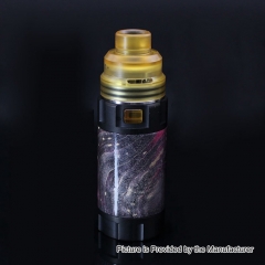 Authentic Ultroner Mini Stick 18350 Stabilized Wood Mechanical Mod + Ultroner RDA Kit - Black + Red