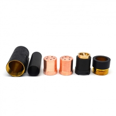 Vazzling Pur Slam Piece 30mm 18650/20700/21700/20650 Hybrid Mechanical Mod (Engraving Version) w/Shot RDA - Black