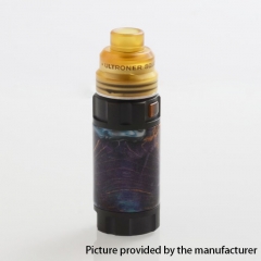 Authentic Ultroner Mini Stick 18350 Stabilized Wood Mechanical Mod + Ultroner RDA Kit - Black + Purple