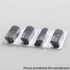 Authentic Reewape R9 Refillable Pod Cartridge for Reewape R9 Pod System Kit 1.3ml/1.6ohm 4pcs - Black