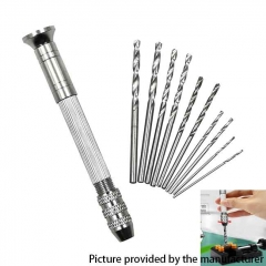 1-3.0mm Mini Hand Drill With 10pcs 1-3.0mm Twist Drill Bits Set Wood Bodhi Plastic Drilling Kit