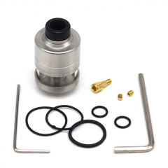 YFTK HAKU Riviera Style 22mm 316SS RDTA Rebuildable Dripping Tank Atomizer - Silver