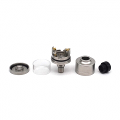YFTK HAKU Riviera Style 22mm 316SS RDTA Rebuildable Dripping Tank Atomizer - Silver