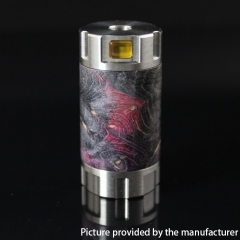 Authentic Ultroner Mini Stick Stablized Wood+ SS Tube Mechanical Mod 18350 - Silver + Red