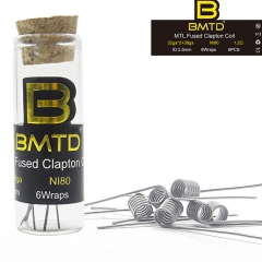 BMTD MTL Fused Clapton Coil NI80 32GA*2+38GA 2.5mm (6pcs) - 1.2ohm