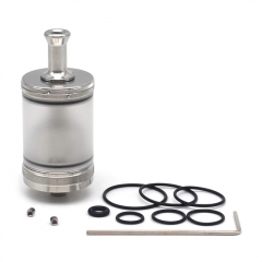 SXK Typhoon GTR 316SS 23mm RTA Rebuildable Tank Atomizer 4ml PC Tank w/Logo - Silver
