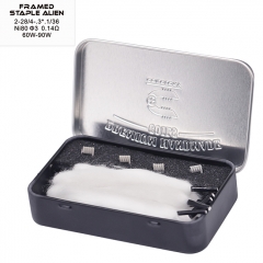 Coilology Handcrafted Sanvik Framed Staple Alien NI80 Coil 2*28/36GA 3mm + Shoelace Cotton - 0.14ohm