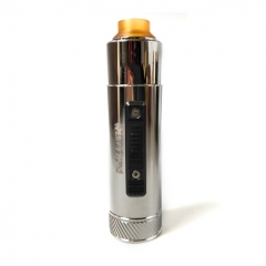 Vazzling Pur Slam Piece 30mm 18650/20700/21700/20650 Hybrid Mechanical Mod w/Shot RDA  - Silver