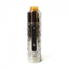 Vazzling Pur Slam Piece 30mm 18650/20700/21700/20650 Hybrid Mechanical Mod (Engraving Version) w/Shot RDA  - Silver