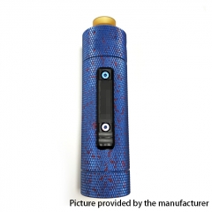 Vazzling Pur Slam Piece 30mm 18650/20700/21700/20650 Hybrid Mechanical Mod (Knurling Version) w/Shot RDA - Blue