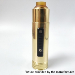 Vazzling Pur Slam Piece 30mm 18650/20700/21700/20650 Hybrid Mechanical Mod w/Shot RDA  - Gold