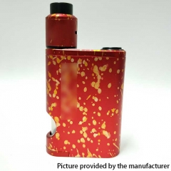 Drip Goon Box Style 24MM Mechanical Squonk Box Mod + Goon 1.5 Style RDA Kit w/8ml Bottle - Red Dot