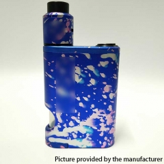 Drip Goon Box Style 24MM Mechanical Squonk Box Mod + Goon 1.5 Style RDA Kit w/8ml Bottle - Blue Dot