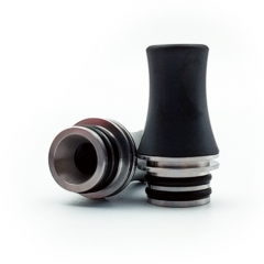 304 Stainless Steel + PEI Hybrid 510 Drip Tip 20mm - Black