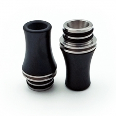 304 Stainless Steel + PEI Hybrid 510 Drip Tip 20mm - Black