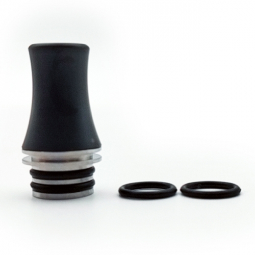 304 Stainless Steel + PEI Hybrid 510 Drip Tip 20mm - Black