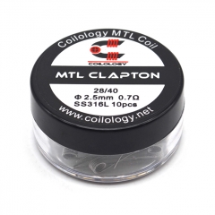 Coilology MTL Clapton Coil 316SS 28/40GA 0.7ohm (2.5mm) 10pcs
