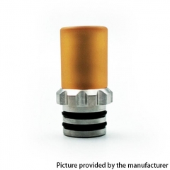 Kindbright PEI + 316 Stainless Steel Hybrid 510 Drip Tip for 900 BF Styled RDA - Yellow
