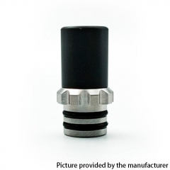 Kindbright PC + 316 Stainless Steel Hybrid 510 Drip Tip for 900 BF Styled RDA - Black