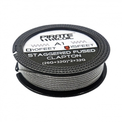 Authentic Pirate Coil A1 Staggered Fused Clapton (26G+32G)*2+32G/ 15 Feet