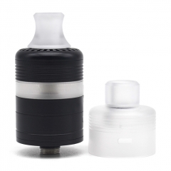 Whisper Style 22mm RTA Rebuildable Tank Atomizer 2.6ml w/RDA Cap - Black White