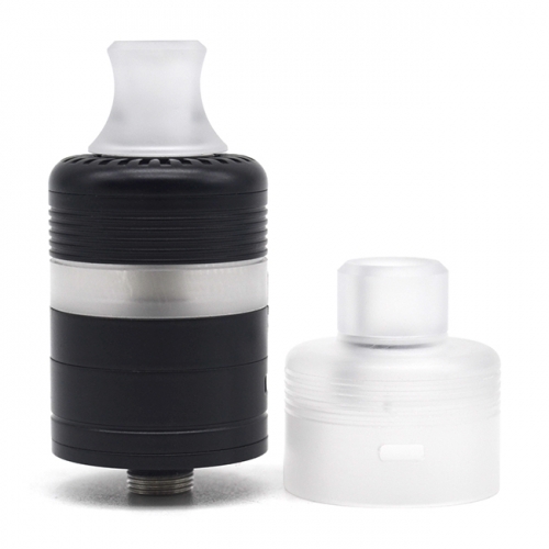 Whisper Style 22mm RTA Rebuildable Tank Atomizer 2.6ml w/RDA Cap - Black White