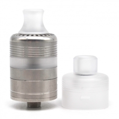 Whisper Style 22mm RTA Rebuildable Tank Atomizer 2.6ml w/RDA Cap - Silver White