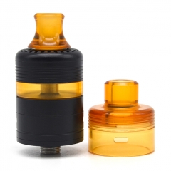 Whisper Style 22mm RTA Rebuildable Tank Atomizer 2.6ml w/RDA Cap - Black Yellow