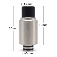 (Ships from Germany)ULTON Rhino Dry Herb 510 Drip Tip Flavor Enhancer 1pc - Silver