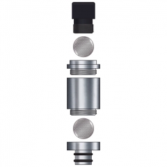 (Ships from Germany)ULTON Rhino Dry Herb 510 Drip Tip Flavor Enhancer 1pc - Silver