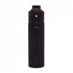 Vazzling Pur Slam Piece 30mm 18650/20700/21700/20650 Hybrid Mechanical Mod (Knurling Version) w/Shot RDA - Black Red Dot