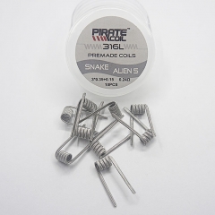 Pirate Coil Premade Coils 316L Snake Alien 5 (3*0.35+0.15)10pcs - 0.24ohm
