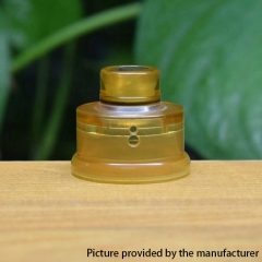 Replacement 510 Drip Tip + Top Cap + Decorative Ring Kit for Haku Venna Style RDA - Yellow