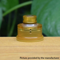 Replacement 510 Drip Tip + Top Cap + Decorative Ring Kit for Haku Venna Style RDA - Yellow