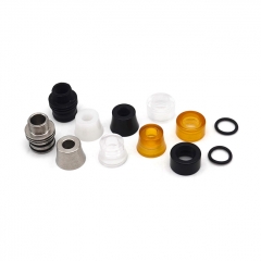 Kaser Style 510 Replacement Drip Tip Set w/ MTL Mouthpiece - Black + Silver + Translucent + Brown