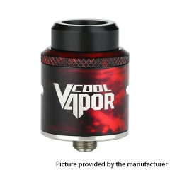 Authentic Cool Vapor MGTK BF 24mm RDA Rebuildable Dripping Atomizer - Black Red