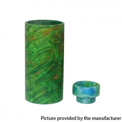 Authentic DEJAVU DJV Mod Replacement Stable Wood Sleeve + Resin Drip Tip - Green