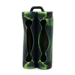 YUHETEC Silicone Case for Dual 18650 Battery - Green Camo