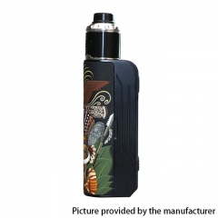 Authentic Hippovape Papua Box Mod 100W VV VW Box Mod 18650/20700/21700 w/24mm RDA Kit - Black