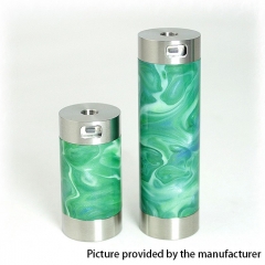 Authentic CoolVapor Takit Mini V2 24mm Semi-Mechanical Mod 18350/18650 - Silver + Green