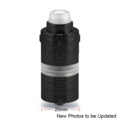 ULTON Kronos 2M 25mm Style 316SS RTA Rebuildable Tank Atomizer - Black