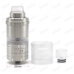 ULTON Kronos 2M 25mm Style 316SS RTA Rebuildable Tank Atomizer - Silver