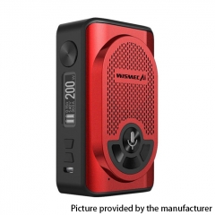 Authentic WISMEC AI Alexa 200W TC VW Variable Wattage Box Mod w/ Bluetooth 18650 - Red