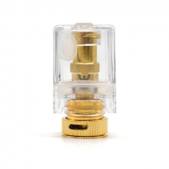 Authentic Ohm Vape AIO Pod System Replacement Pod Cartridge + Coil Head - Transparent + Gold