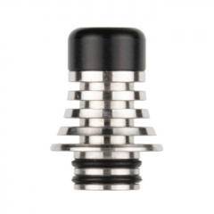 (Ships from Germany)Reewape 510 Replacement Drip Tip 10mm AS278S - Black Silver