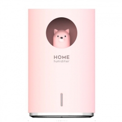 900ml Large Capacity Air Humidifier Night Light USB Charging for Home Office Air Purifier Mist Diffuser - Pink