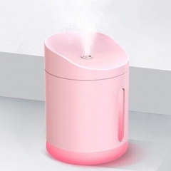 340ml Capacity Air Humidifier Night Light USB Charging for Home Office Air Purifier Mist Diffuser - Pink