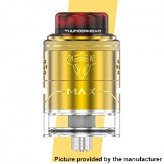 Authentic ThunderHead Creations THC Tauren Max 25mm RDTA Rebuildable Dripping Tank Vape Atomzier 2/4.5ml - Gold