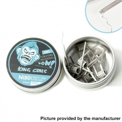 Coil Father Prebuilt King Coils NI80 26GA x 2 + 38GA (3mm/5 Wraps) N81 - 0.3ohm