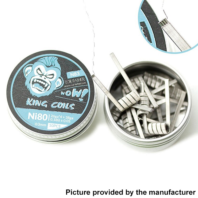 Buy Authentic Coil Father King Coils NI80 26GA x 4 + 38GA (3mm/5 Wraps ...